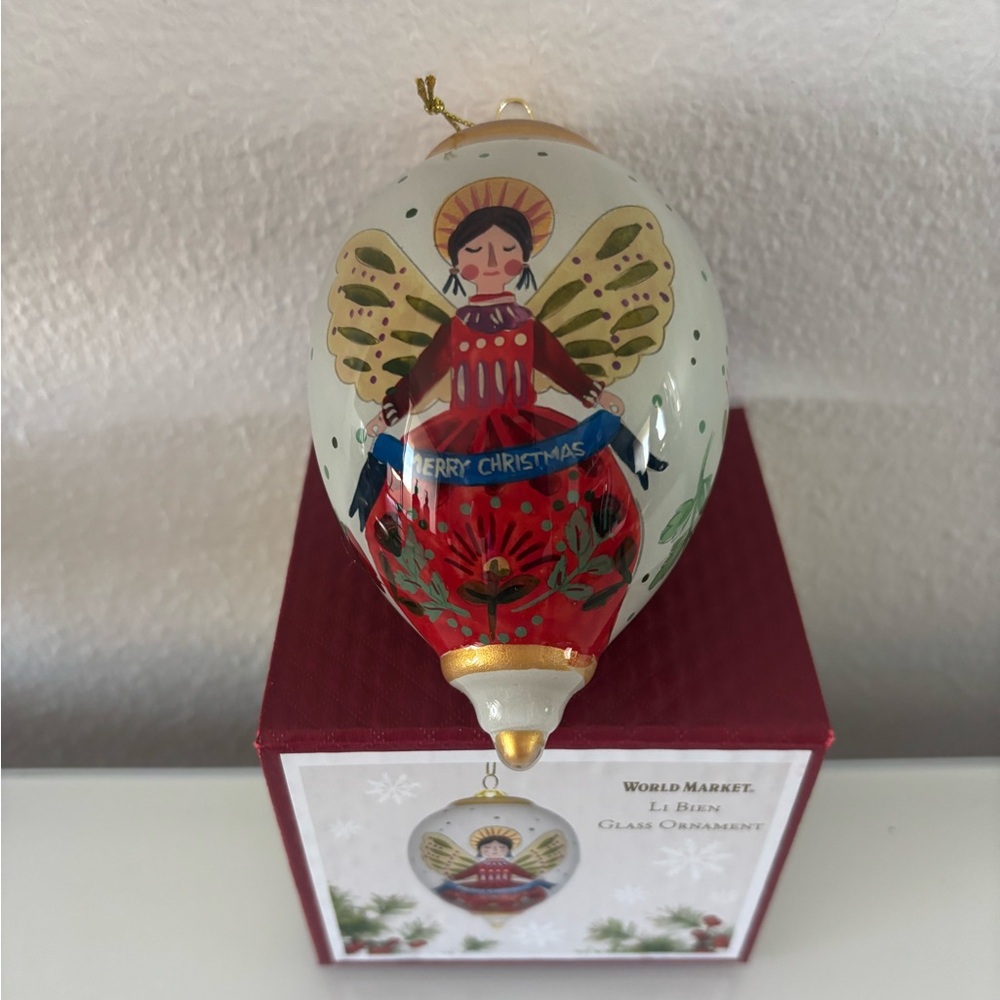 LI Bien 2025 Peace, Love, And Joy Angel Merry Christmas Ornament New In Box